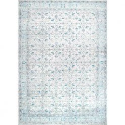 Rio Vintage Aqua 9 ft. x 12 ft. Area Rug by nuLOOM