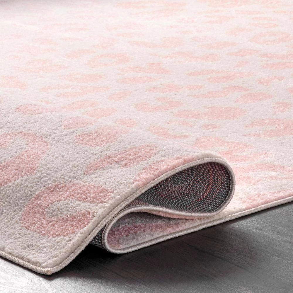 Sebastian Leopard Print Baby Pink 5 ft. x 7 ft. 5 in. Indoor Area Rug by nuLOOM 6 Sebastian Leopard Print Baby Pink 5 ft. x 7 ft. 5 in. Indoor Area Rug by nuLOOM - Image 6