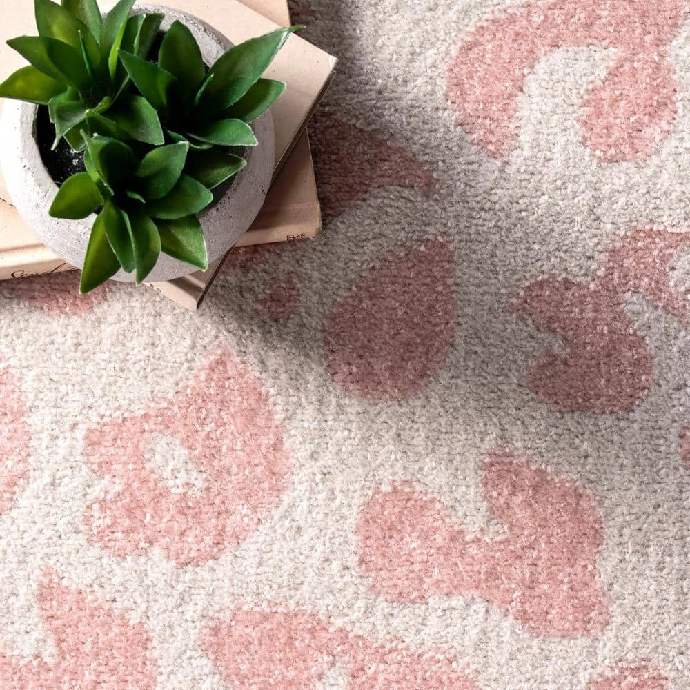 Sebastian Leopard Print Baby Pink 5 ft. x 7 ft. 5 in. Indoor Area Rug by nuLOOM 5 Sebastian Leopard Print Baby Pink 5 ft. x 7 ft. 5 in. Indoor Area Rug by nuLOOM - Image 5