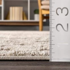 Cameron High Low Textured Moroccan Beige 8 ft. 10 in. x 12 ft. Indoor Area Rug by nuLOOM -nuLOOM Sales Store beige nuloom area rugs acby01a 9012 fa 1000