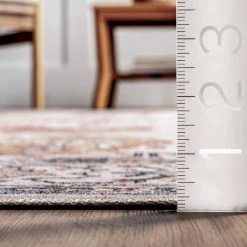 Finley Machine Washable Vintage Distressed Beige 8 ft. x 10 ft. Indoor Area Rug by nuLOOM -nuLOOM Sales Store beige nuloom area rugs birv44c 8010 1d 1000