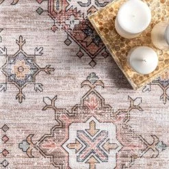 Finley Machine Washable Vintage Distressed Beige 8 ft. x 10 ft. Indoor Area Rug by nuLOOM -nuLOOM Sales Store beige nuloom area rugs birv44c 8010 4f 1000