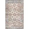 Finley Machine Washable Vintage Distressed Beige 8 ft. x 10 ft. Indoor Area Rug by nuLOOM
