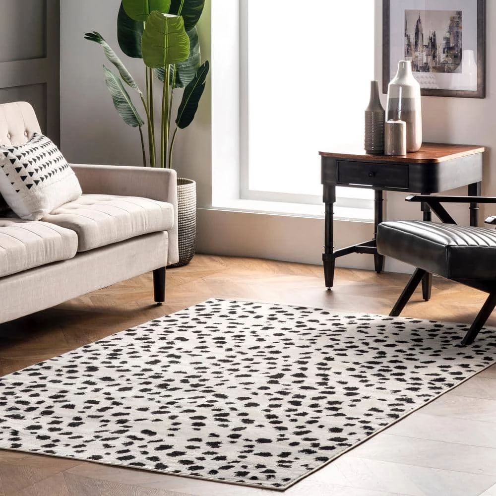 Brooks Leopard Print Beige 8 ft. x 10 ft. Indoor Area Rug by nuLOOM 2 Brooks Leopard Print Beige 8 ft. x 10 ft. Indoor Area Rug by nuLOOM - Image 2