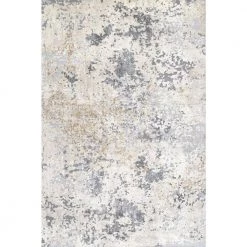 Contemporary Motto Beige 12 ft. x 15 ft. Indoor Abstract Area Rug by nuLOOM