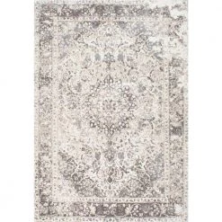Verdell Vintage Medallion Beige 9 ft. x 12 ft. Area Rug by nuLOOM
