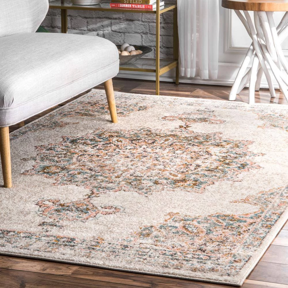 Helios Distressed Beige 12 ft. x 15 ft. Area Rug by nuLOOM 8 Helios Distressed Beige 12 ft. x 15 ft. Area Rug by nuLOOM - Image 8