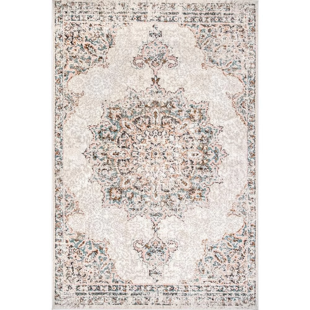 Helios Distressed Beige 12 ft. x 15 ft. Area Rug by nuLOOM 1 Helios Distressed Beige 12 ft. x 15 ft. Area Rug by nuLOOM