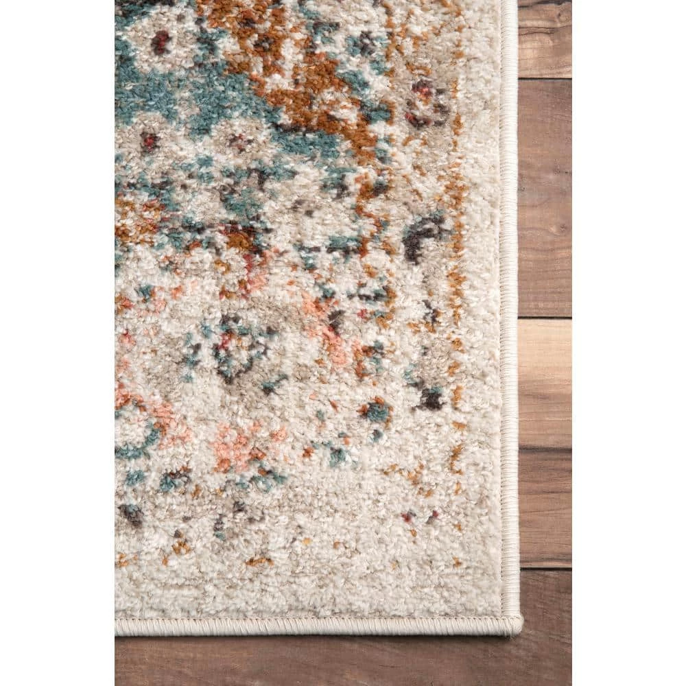 Cecil Vintage Floral Beige 12 ft. x 15 ft. Area Rug by nuLOOM 5 Cecil Vintage Floral Beige 12 ft. x 15 ft. Area Rug by nuLOOM - Image 5