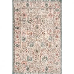 Lenore Vintage Floral Beige 8 ft. x 10 ft. Area Rug by nuLOOM