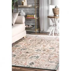 Lenore Vintage Floral Beige 8 ft. x 10 ft. Area Rug by nuLOOM -nuLOOM Sales Store beige nuloom area rugs grws03a 8010 66 1000