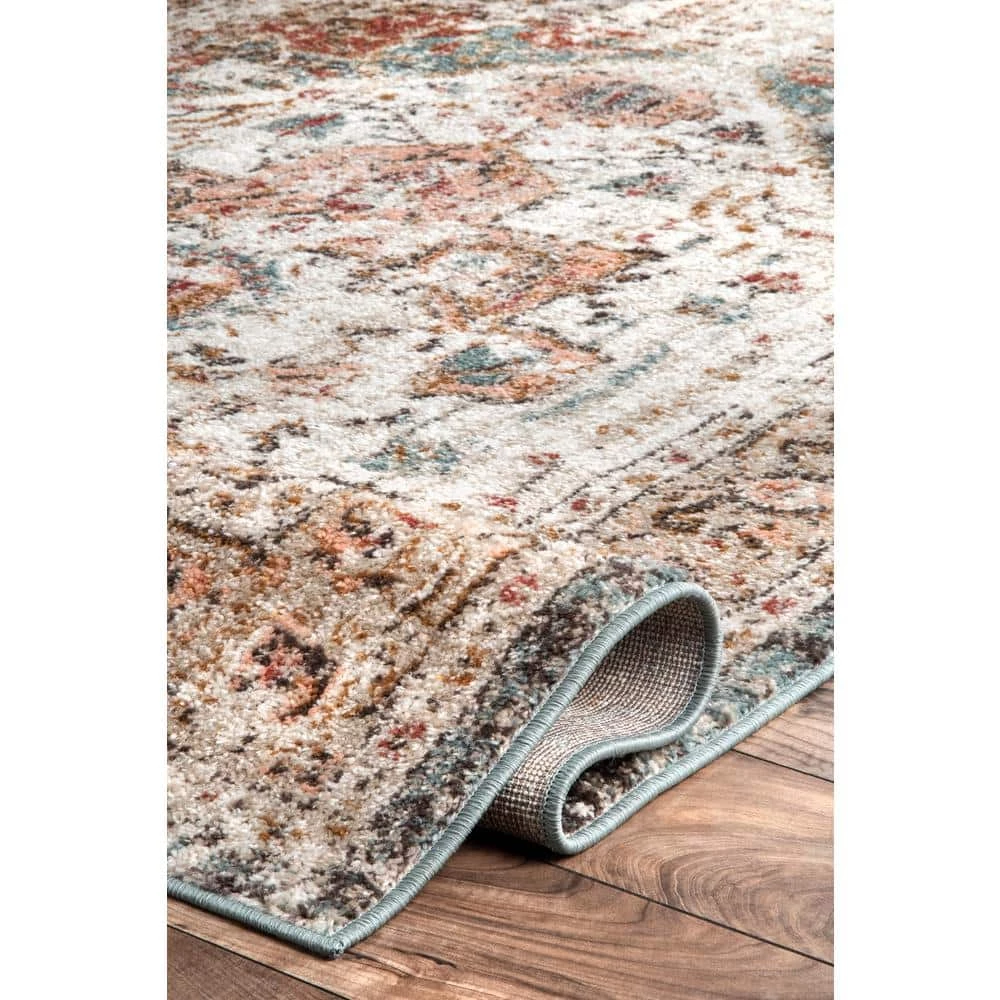 Shane Persian Vintage Beige 9 ft. x 12 ft. Area Rug by nuLOOM 3 Shane Persian Vintage Beige 9 ft. x 12 ft. Area Rug by nuLOOM - Image 3