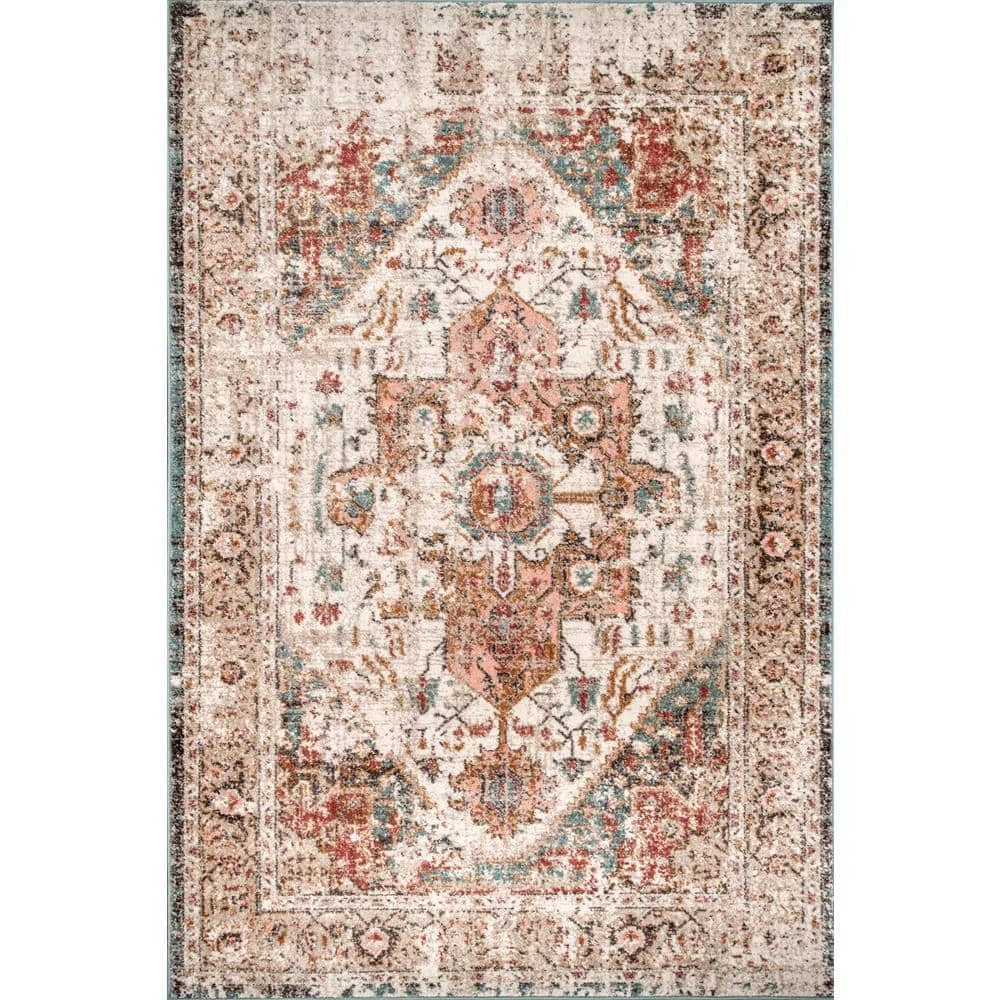 Shane Persian Vintage Beige 9 ft. x 12 ft. Area Rug by nuLOOM 1 Shane Persian Vintage Beige 9 ft. x 12 ft. Area Rug by nuLOOM