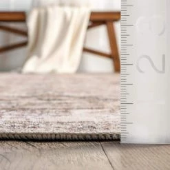 Paisley Beige 6 ft. x 9 ft. Machine Washable Faded Floral Border Medallion Indoor Area Rug by nuLOOM -nuLOOM Sales Store beige nuloom area rugs hjau21b 609 1d 1000