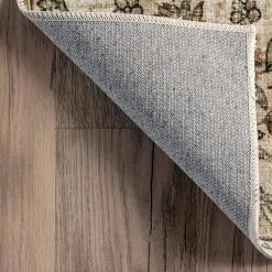 Paisley Beige 6 ft. x 9 ft. Machine Washable Faded Floral Border Medallion Indoor Area Rug by nuLOOM -nuLOOM Sales Store beige nuloom area rugs hjau21b 609 66 1000