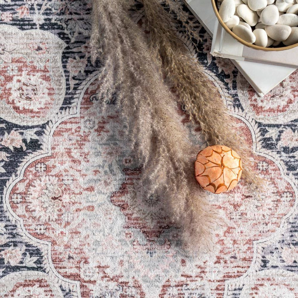 Paulina Beige 8 ft. x 10 ft. Machine Washable Traditional Floral Medallion Indoor Area Rug by nuLOOM 7 Paulina Beige 8 ft. x 10 ft. Machine Washable Traditional Floral Medallion Indoor Area Rug by nuLOOM - Image 7