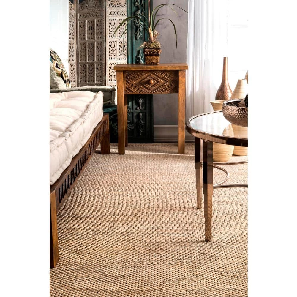 Wisniewski Solid Beige 10 ft. x 14 ft. Area Rug by nuLOOM 3 Wisniewski Solid Beige 10 ft. x 14 ft. Area Rug by nuLOOM - Image 3