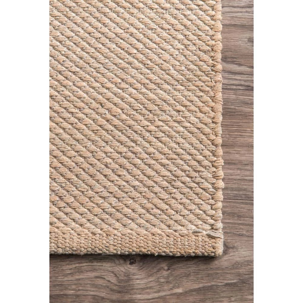 Wisniewski Solid Beige 10 ft. x 14 ft. Area Rug by nuLOOM 6 Wisniewski Solid Beige 10 ft. x 14 ft. Area Rug by nuLOOM - Image 6