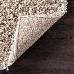 Kara Solid Shag Beige 8 ft. 10 in. x 12 ft. Area Rug by nuLOOM -nuLOOM Sales Store beige nuloom area rugs kkbx01d 9012 fa 1000