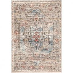 Marley Cardinal Cartouche Beige 8 ft. x 10 ft. Area Rug by nuLOOM