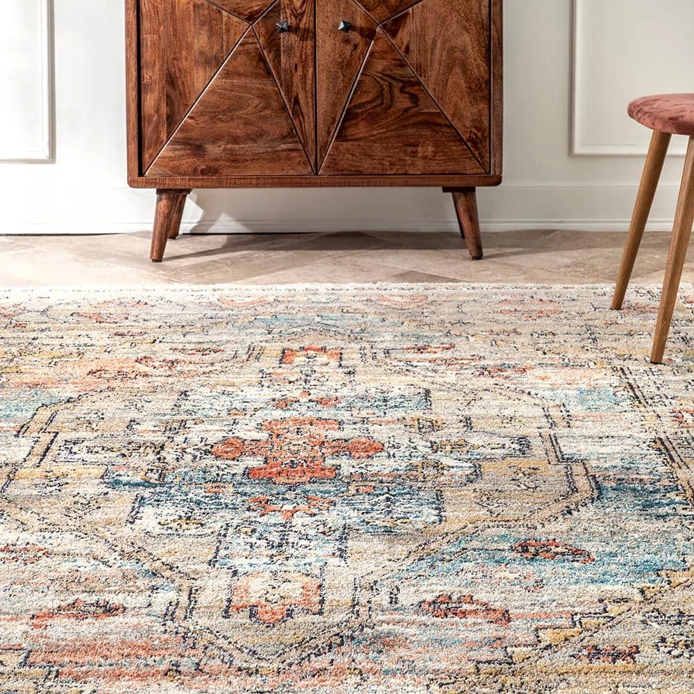 Marley Cardinal Cartouche Beige 8 ft. x 10 ft. Area Rug by nuLOOM 8 Marley Cardinal Cartouche Beige 8 ft. x 10 ft. Area Rug by nuLOOM - Image 8
