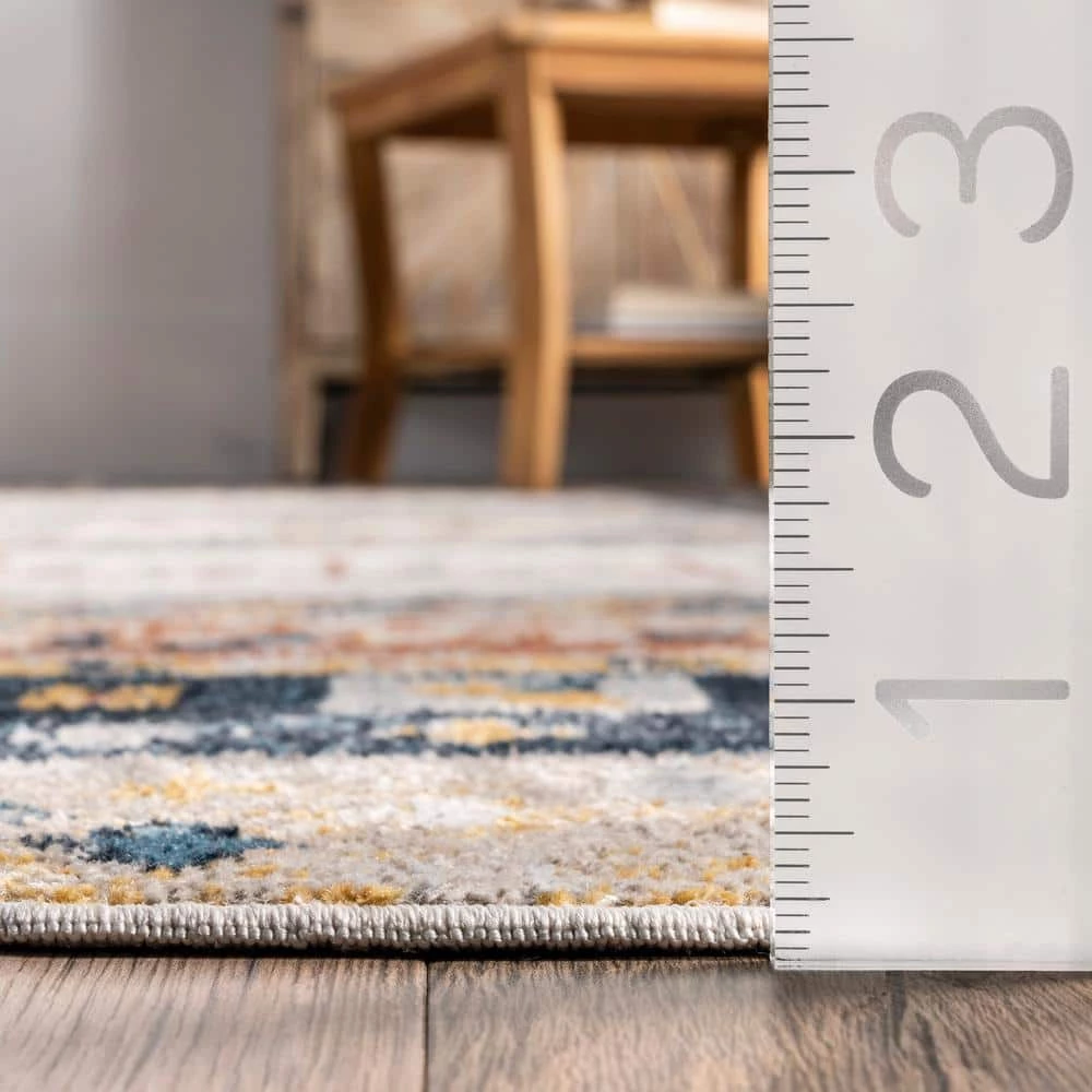 Shannon Machine Washable Geometric Tribal Beige 8 ft. x 10 ft. Indoor Area Rug by nuLOOM 4 Shannon Machine Washable Geometric Tribal Beige 8 ft. x 10 ft. Indoor Area Rug by nuLOOM - Image 4