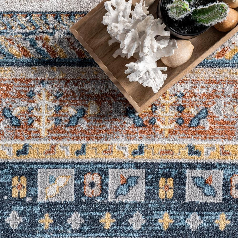 Shannon Machine Washable Geometric Tribal Beige 8 ft. x 10 ft. Indoor Area Rug by nuLOOM 7 Shannon Machine Washable Geometric Tribal Beige 8 ft. x 10 ft. Indoor Area Rug by nuLOOM - Image 7