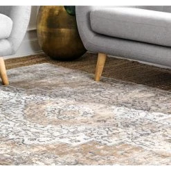 Vintage Medallion Thea Beige 10 ft. x 14 ft. Indoor Area Rug by nuLOOM -nuLOOM Sales Store beige nuloom area rugs lpcy01a 10014 4f 1000