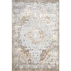 Vintage Medallion Thea Beige 10 ft. x 14 ft. Indoor Area Rug by nuLOOM