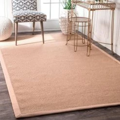 Laurel Solid Bordered Beige 9 ft. x 12 ft. Area Rug by nuLOOM 12 Laurel Solid Bordered Beige 9 ft. x 12 ft. Area Rug by nuLOOM -nuLOOM Sales Store beige nuloom area rugs ncjc03 9012 40 1000