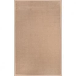 Laurel Solid Bordered Beige 9 ft. x 12 ft. Area Rug by nuLOOM