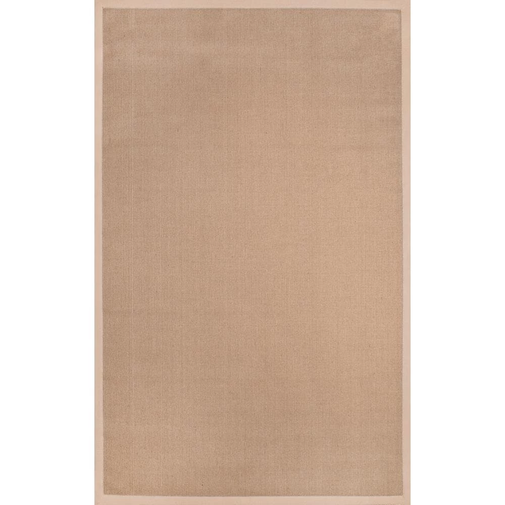 Laurel Solid Bordered Beige 9 ft. x 12 ft. Area Rug by nuLOOM 1 Laurel Solid Bordered Beige 9 ft. x 12 ft. Area Rug by nuLOOM