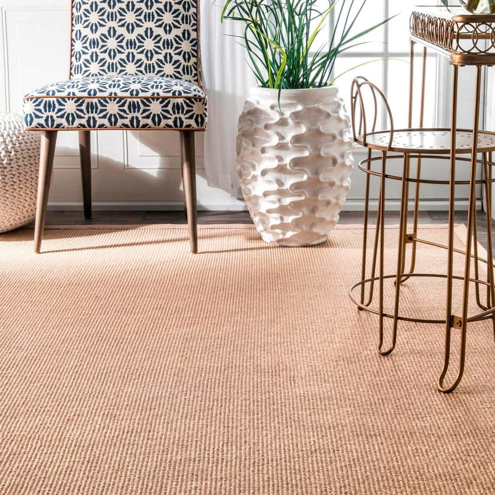 Laurel Solid Bordered Beige 9 ft. x 12 ft. Area Rug by nuLOOM 6 Laurel Solid Bordered Beige 9 ft. x 12 ft. Area Rug by nuLOOM - Image 6