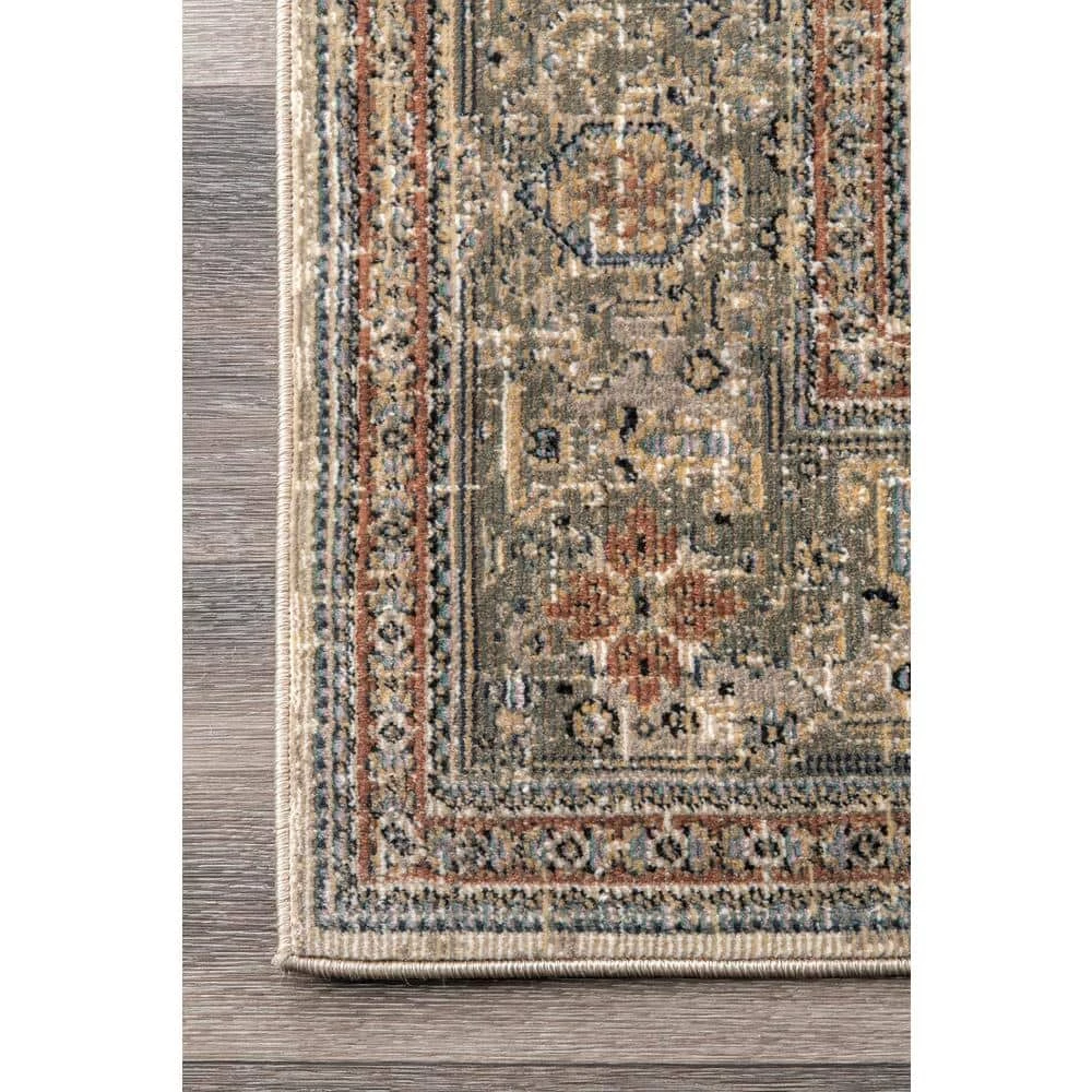 Carol Medallion Beige 9 ft. x 12 ft. Area Rug by nuLOOM 6 Carol Medallion Beige 9 ft. x 12 ft. Area Rug by nuLOOM - Image 6