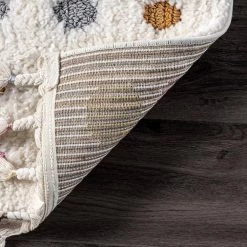 Behati High-Low Polka Dot Tassel Beige 7 ft. 10 in. x 10 ft. Indoor Area Rug by nuLOOM -nuLOOM Sales Store beige nuloom area rugs ozot02a 8010 66 1000