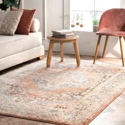 Kate Persian Medallion Beige 12 ft. x 15 ft. Area Rug by nuLOOM -nuLOOM Sales Store beige nuloom area rugs rzab18a 12015 31 1000