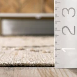 Elana Textured Jute and Cotton Tassel Beige 6 ft. x 9 ft. Indoor Area Rug by nuLOOM -nuLOOM Sales Store beige nuloom area rugs taca01a 609 fa 1000