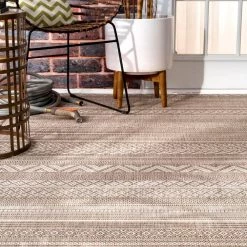 Erlinda Tribal Beige 8 ft. x 11 ft. Indoor/Outdoor Area Rug by nuLOOM 13 Erlinda Tribal Beige 8 ft. x 11 ft. Indoor/Outdoor Area Rug by nuLOOM -nuLOOM Sales Store beige nuloom outdoor rugs owdn21a 760109 1d 1000