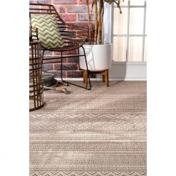 Erlinda Tribal Beige 8 ft. x 11 ft. Indoor/Outdoor Area Rug by nuLOOM 17 Erlinda Tribal Beige 8 ft. x 11 ft. Indoor/Outdoor Area Rug by nuLOOM -nuLOOM Sales Store beige nuloom outdoor rugs owdn21a 760109 31 1000