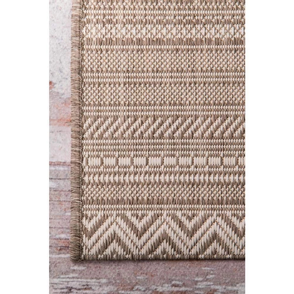 Erlinda Tribal Beige 8 ft. x 11 ft. Indoor/Outdoor Area Rug by nuLOOM 6 Erlinda Tribal Beige 8 ft. x 11 ft. Indoor/Outdoor Area Rug by nuLOOM - Image 6