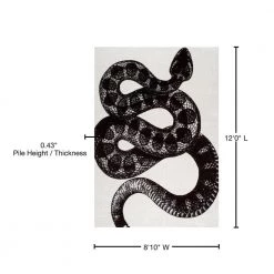 Thomas Paul Serpent Black & White 9 ft. x 12 ft. Area Rug by nuLOOM -nuLOOM Sales Store black and white nuloom area rugs bdtp04a 9012 76 1000