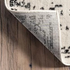 Jordana Vintage Distressed Medallion Black And White 8 ft. 10 in. x 12 ft. Indoor Area Rug by nuLOOM -nuLOOM Sales Store black and white nuloom area rugs ecrk21a 9012 66 1000