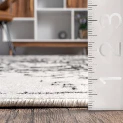 Jordana Vintage Distressed Medallion Black And White 8 ft. 10 in. x 12 ft. Indoor Area Rug by nuLOOM -nuLOOM Sales Store black and white nuloom area rugs ecrk21a 9012 fa 1000