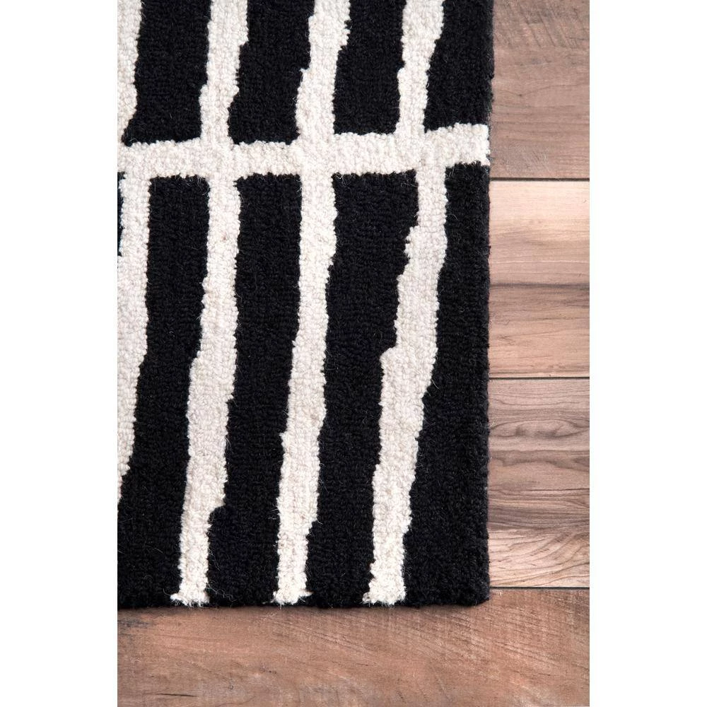 Lemuel Geometric Black 10 ft. x 14 ft. Area Rug by nuLOOM 5 Lemuel Geometric Black 10 ft. x 14 ft. Area Rug by nuLOOM - Image 5