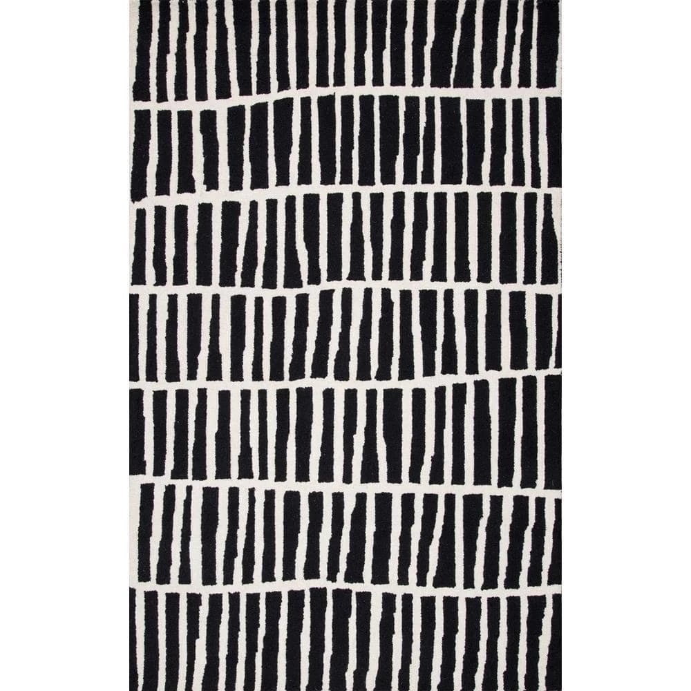 Lemuel Geometric Black 10 ft. x 14 ft. Area Rug by nuLOOM 1 Lemuel Geometric Black 10 ft. x 14 ft. Area Rug by nuLOOM