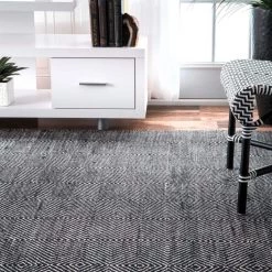 Agoja Contemporary Diamonds Black 9 ft. x 12 ft. Area Rug by nuLOOM -nuLOOM Sales Store black nuloom area rugs mtsf01b 9012 66 1000