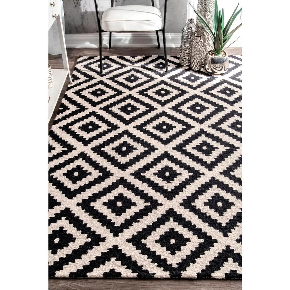 Kellee Contemporary Black 9 ft. x 12 ft. Area Rug by nuLOOM 5 Kellee Contemporary Black 9 ft. x 12 ft. Area Rug by nuLOOM - Image 5