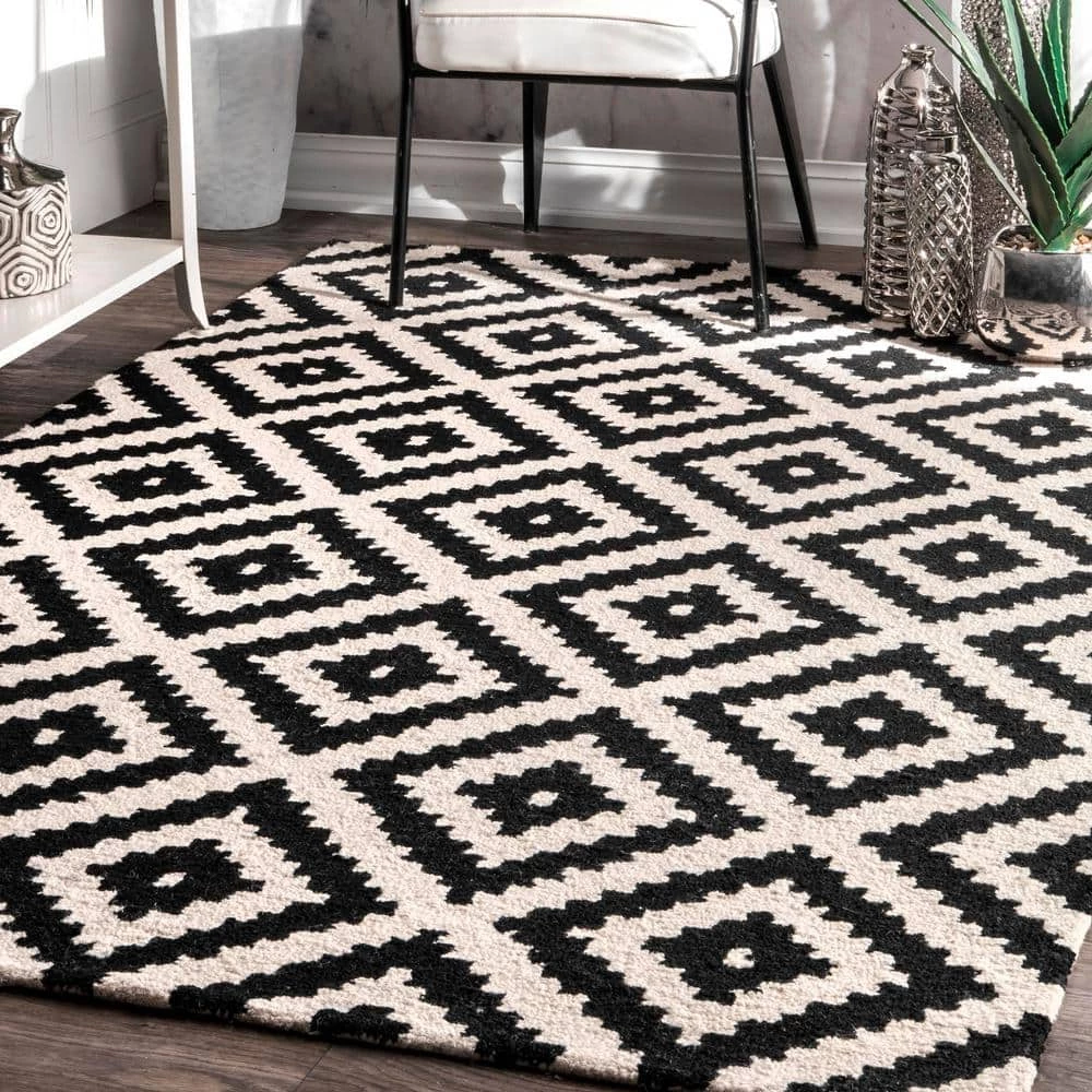 Kellee Contemporary Black 9 ft. x 12 ft. Area Rug by nuLOOM 3 Kellee Contemporary Black 9 ft. x 12 ft. Area Rug by nuLOOM - Image 3