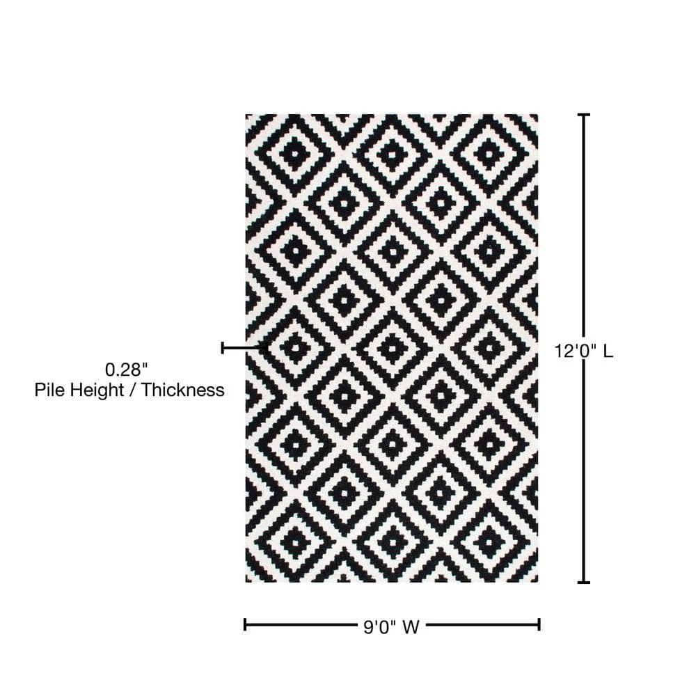 Kellee Contemporary Black 9 ft. x 12 ft. Area Rug by nuLOOM 9 Kellee Contemporary Black 9 ft. x 12 ft. Area Rug by nuLOOM - Image 9