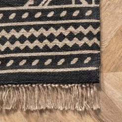 Fawn Ethnic Jute Tassel Black 8 ft. x 10 ft. Indoor Area Rug by nuLOOM 13 Fawn Ethnic Jute Tassel Black 8 ft. x 10 ft. Indoor Area Rug by nuLOOM -nuLOOM Sales Store black nuloom area rugs svbk02a 8010 44 1000